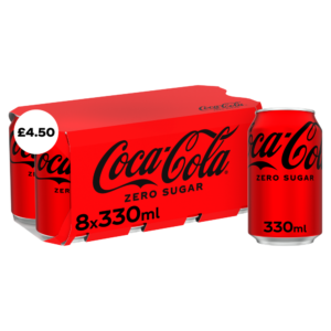 Coca-Cola Zero Sugar 8 x 330ml PM £4.50