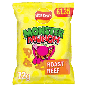 Walkers Monster Munch Roast Beef Crisps 72g