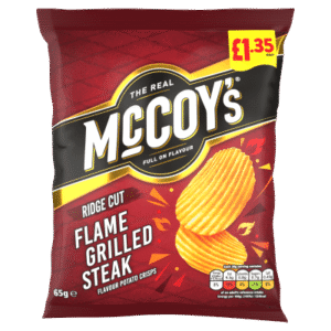 McCoys Ridge Cut Flame Grilled Steak Flavour Potato Crisps 65g