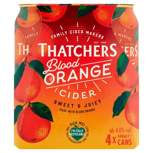 Thatchers Blood Orange Cider 4 x 440ml