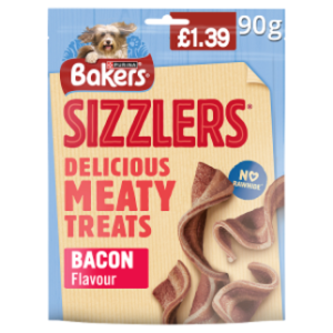 Bakers Sizzlers Bacon Flavour 90g