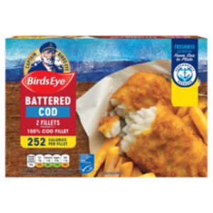 Birds Eye 2 Battered Cod Fillets 200g