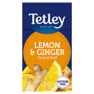 Tetley Herbal Zingy Lemon & Ginger Tea Bags x20