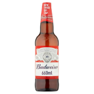 Budweiser Lager Beer Bottle 660ml