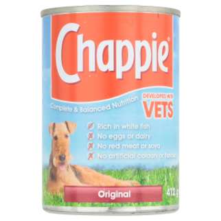 Chappie Adult Wet Dog Food Tin Original in Loaf 412g