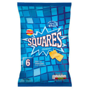 Walkers Squares Salt & Vinegar Multipack 6 x 22g