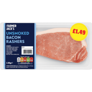 Farmer Jack's Unsmoked Back Bacon 150g