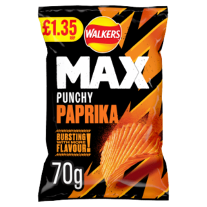 Walkers Max Punchy Paprika Sharing Crisps 70g