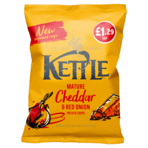 Kettle Mature Cheddar & Red Onion Potato Chips 80g