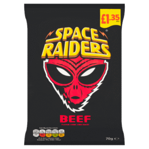Space Raiders Beef Flavour Cosmic Corn Snacks 70g