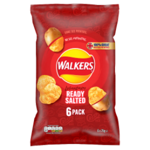 Walkers Ready Salted Multipack Crisps 6 x 25g