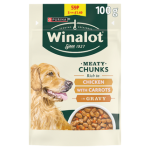 Winalot Meat Chunks Rich in Chicken with Carrots in Gravy 100g