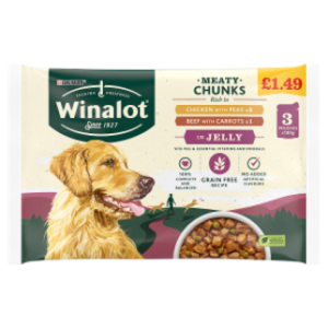 Winalot Meaty Chunks in Jelly 3 x 100g